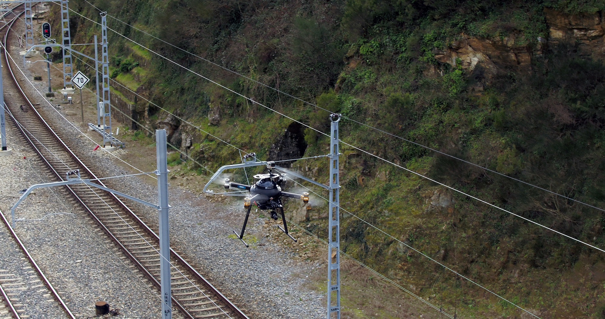 Inspección de vías ferroviarias con 5G y drones