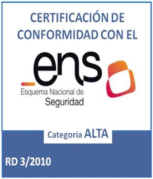 Certificación de conformidad con el Esquema Nacional de Seguridad - Categoría Alta